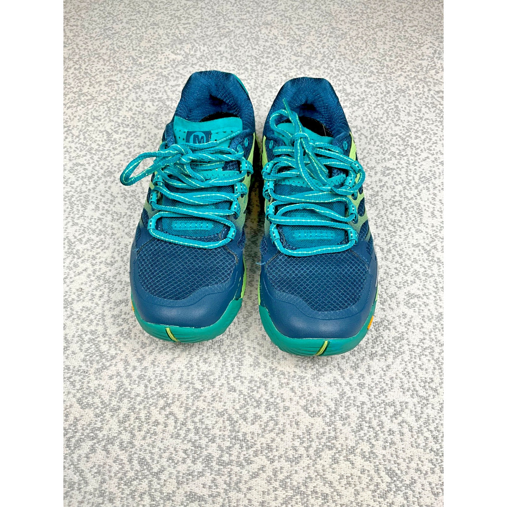 Merrell Bare Access Flex Trail Running Shoes Teal Lime Green Womens 6 Gorpcore - Picture 2 of 10